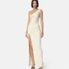 Envers-Satin-Crêpe-Drapiertes Abendkleid