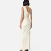 Envers-Satin-Crêpe-Drapiertes Abendkleid