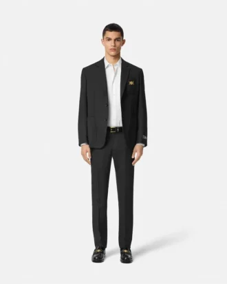 Formelle Hose aus Wolle mit schmalem Bein