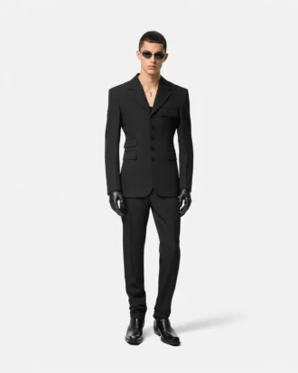 Formelle Hose aus Wolle mit schmalem Bein
