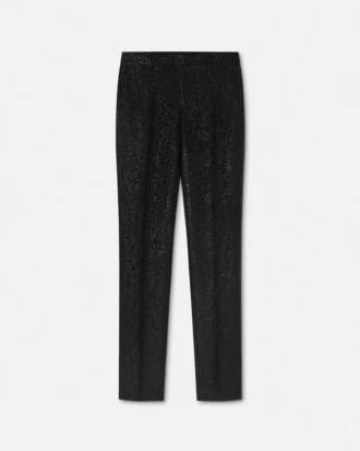 Formelle Hose mit Leoparden-Jacquardmuster