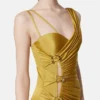 Gerafftes, fließendes Kleid