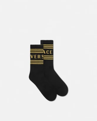 Gerippte Baumwollsocken