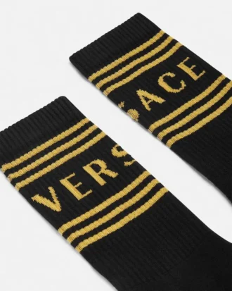 Gerippte Baumwollsocken