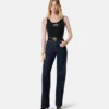 Geripptes Stretch-Baumwoll-Tanktop