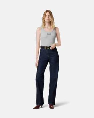 Geripptes Stretch-Baumwoll-Tanktop