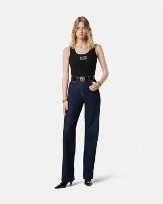Geripptes Stretch-Baumwoll-Tanktop