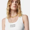 Geripptes Stretch-Baumwoll-Tanktop