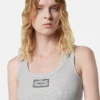 Geripptes Stretch-Baumwoll-Tanktop