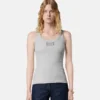 Geripptes Stretch-Baumwoll-Tanktop
