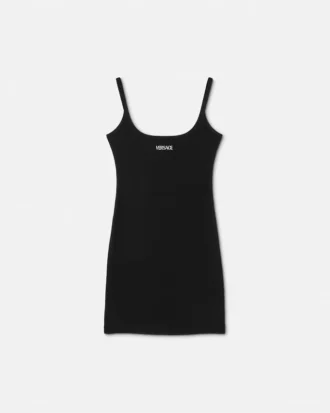 Geripptes, tailliertes Minikleid
