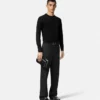 Gestickter Pullover aus Wollmischstrick