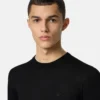 Gestickter Pullover aus Wollmischstrick
