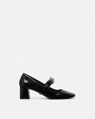 Gianni Ribbon Lack-Pumps mit Blockabsatz 55 mm