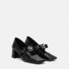 Gianni Ribbon Lack-Pumps mit Blockabsatz 55 mm