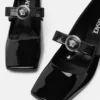 Gianni Ribbon Lack-Pumps mit Blockabsatz 55 mm