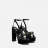 Gianni Ribbon Lack-Sandalen 140 mm