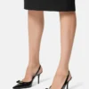 Gianni Ribbon Lack-Slingbacks 85 mm