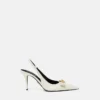 Gianni Ribbon Leder-Slingbacks 85 mm