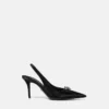 Gianni Ribbon Leder-Slingbacks 85 mm