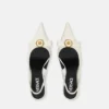 Gianni Ribbon Leder-Slingbacks 85 mm