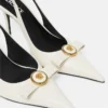 Gianni Ribbon Leder-Slingbacks 85 mm