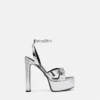 Gianni Ribbon Metallic-Sandalen 140 mm