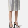 Gianni Ribbon Metallic-Sandalen 140 mm