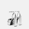 Gianni Ribbon Metallic-Sandalen 140 mm
