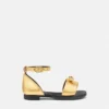 Gianni Ribbon Metallic-Sandalen für Kinder