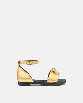 Gianni Ribbon Metallic-Sandalen für Kinder