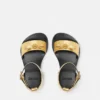 Gianni Ribbon Metallic-Sandalen für Kinder