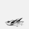Gianni Ribbon Metallic Slingbacks 45 mm