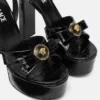 Gianni Ribbon Sandalen mit Krokodilprägung 140 mm