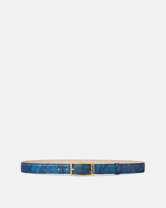 Greca-Gürtel aus bedrucktem Leder 3 cm