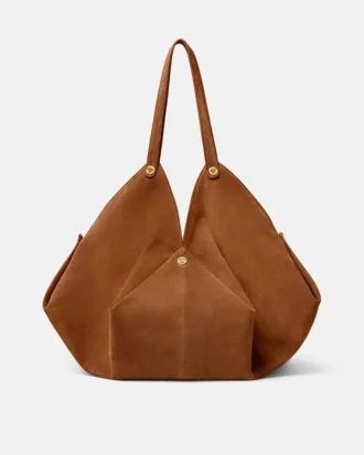Große Schultertasche Protea aus Wildleder