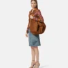 Große Schultertasche Protea aus Wildleder