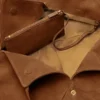 Große Schultertasche Protea aus Wildleder