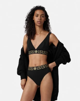 Hoch geschnittene Slips aus Baumwolljersey
