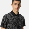 Jacquard-Baumwoll-Piqué-Polo