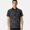Jacquard-Baumwoll-Piqué-Polo