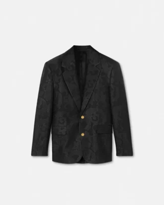 Jacquard-Blazer aus Wollmischung