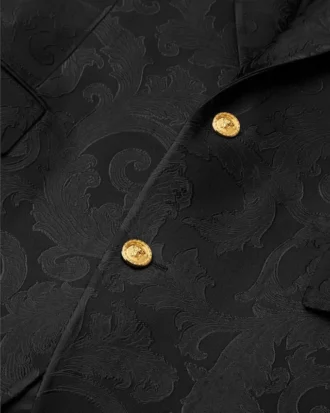 Jacquard-Blazer aus Wollmischung