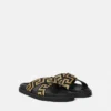 Jacquard-Nappa-Sandalen