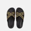 Jacquard-Nappa-Sandalen
