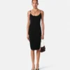 Jacquard-Stretch-Viskose-Mini-Kleid mit tailliertem Schnitt