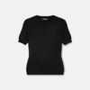 Jacquard-Stretch-Viskose-T-Shirt mit tailliertem Schnitt