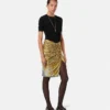 Jacquard-Stretch-Viskose-T-Shirt mit tailliertem Schnitt