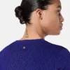 Jacquard-Stretch-Viskose-T-Shirt mit tailliertem Schnitt