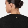 Jacquard-Stretch-Viskose-T-Shirt mit tailliertem Schnitt
